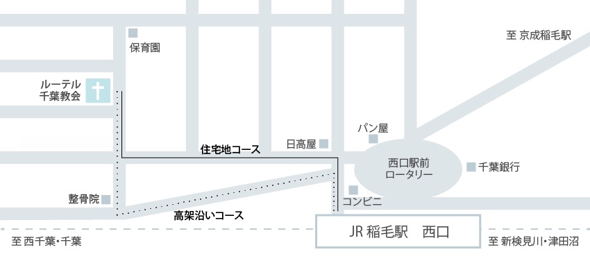 Chiba church map